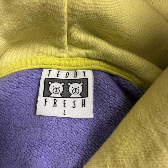 Teddy Fresh Colorblock Hoodie Sweatshirt - Size Large #1141‎ - Picture 3 of 6
